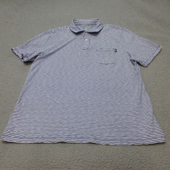 Vineyard Vines Other - Vineyard Vines Shirt Mens Large Island Polo Striped Blue Pocket Cotton Preppy